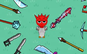 Red Sprunki with a Sword Online Game