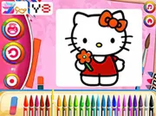 Kitty Cat Coloring Book Online Game