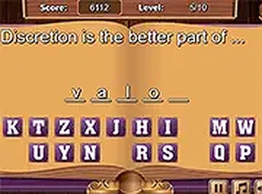 Finish the Proverbs Word Puzzle Online Game