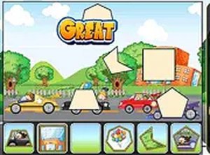 Racing Pic Pasting Puzzle Game