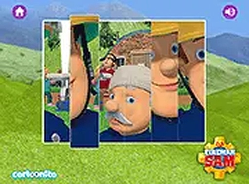 Fireman Sam Puzzle Slider Online Game